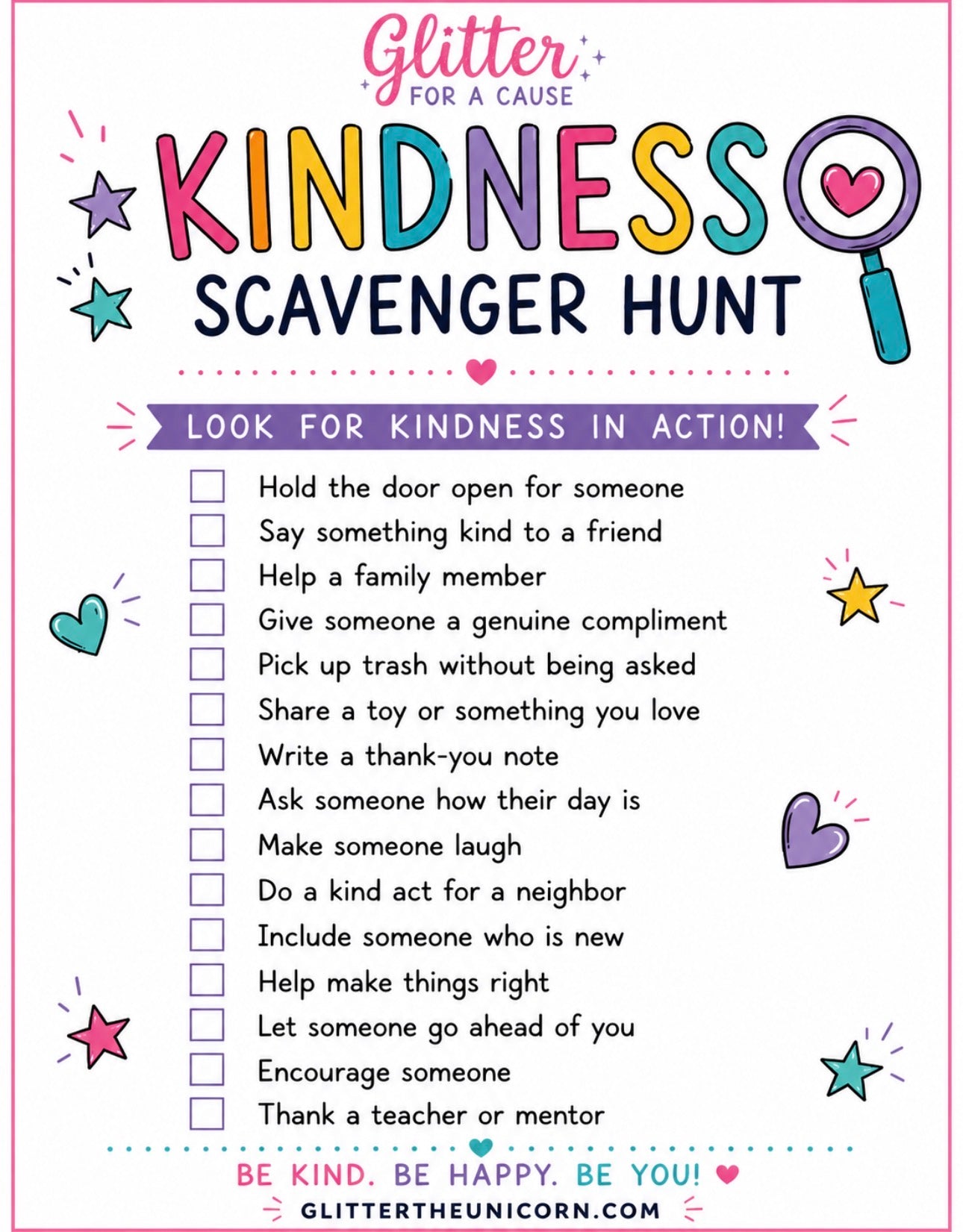 Kindness Scavenger Hunt