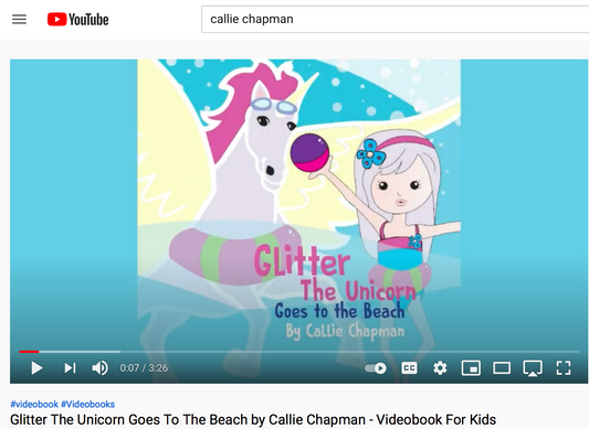 View Glitter the Unicorn goes to the Beach on Youtube.com